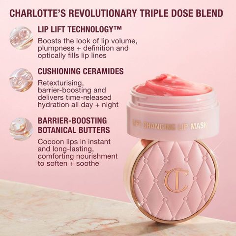 Mặt Nạ Dưỡng Môi Charlotte Tilbury Life Changing Lip Mask - Pillow Talk Chính Hãng, Cung Cấp Độ Ẩm, Giúp Môi Mềm Mại, Sang Trọng Thiết Kế