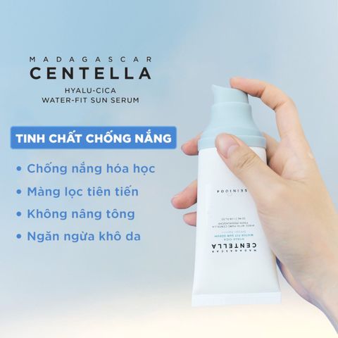 Tinh Chất Chống Nắng Skin1004 Hyalu-Cica Water-Fit Sun Serum SPF50+ PA++++ - Bảo Vệ Da và Cấp Ẩm Toàn Diện 50ml Chính Hãng
