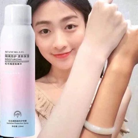 Xịt Chống Nắng Nâng Tông Maycreate Moisturizing SPF50+ - Giữ Da Mịn Màng, Bảo Vệ UVA/UVB, Dạng Phun Sương Tiện Dụng cho Mọi Loại Da