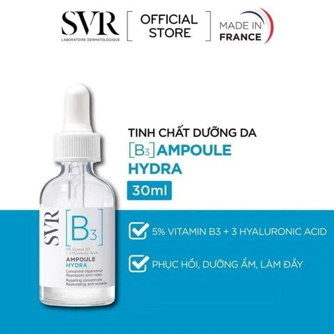 Serum B3 Amouple Hydra SVR 30ml - Dưỡng ẩm chuyên sâu, phục hồi da khỏe mạnh, căng bóng, phù hợp mọi loại da chính hãng