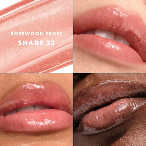 Son ARMANI Prisma Glass Icy Plumper #33 Rosewood Frost - Son Cao Cấp Tăng Cường Độ Đầy Cho Môi, Lì Màu, Dưỡng Ẩm, Quà Tặng Tuyệt Vời