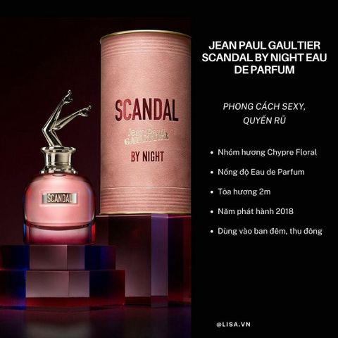 Nước Hoa Nữ Jean Paul Gaultier Scandal By Night EDP 80ml - Hương Thơm Quyến Rũ, Sang Trọng, Phù Hợp Với Tiệc Tùng, Hẹn Hò