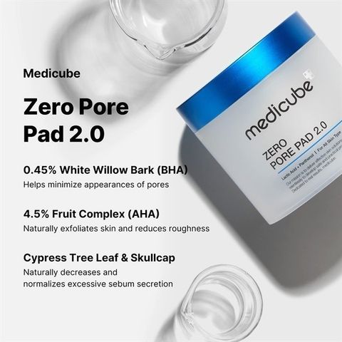Toner Pad Medicube Zero Pore 2.0 - Se Khít Lỗ Chân Lông, Tẩy Da Chết, Dưỡng Ẩm, 70 Miếng, Chăm Sóc Da Nhạy Cảm
