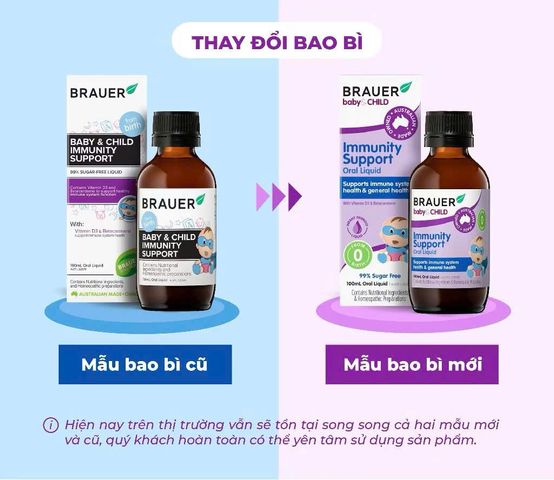 Siro Brauer Hỗ Trợ Tăng Sức Đề Kháng Cho Trẻ Từ 0 Tháng Tuổi, Dạng Dễ Uống, Vitamin và Thảo Mộc Tự Nhiên, 100ml