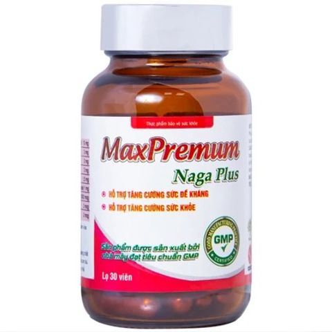 Viên uống bổ sung sắt, DHA, acid folic MaxPremum Naga Plus Vesta cho phụ nữ mang thai & cho con bú - 30 viên hỗ trợ sức khỏe mẹ & bé