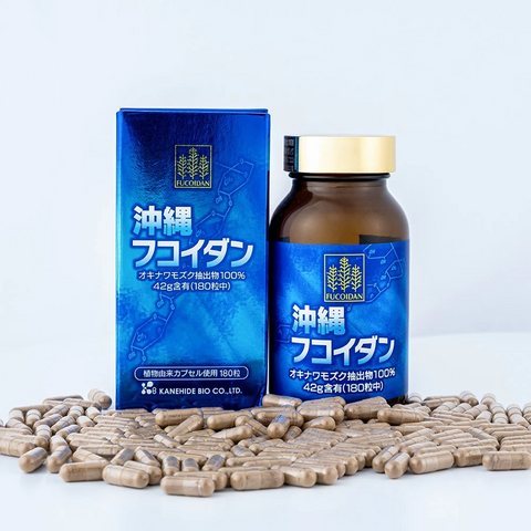 Tảo Fucoidan Okinawa Xanh Chính Hãng Nhật Bản - Hỗ Trợ U Bướu, Tăng Cường Miễn Dịch, 180 Viên viên nang sức khỏe