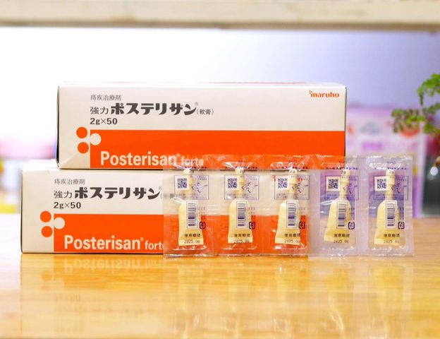 Kem Bôi Trĩ Nhật Bản Posterisan Forte - Giảm Đau Rát, Chăm Sóc Da Hậu Môn - Hộp 50 Tuýp Tiện Lợi