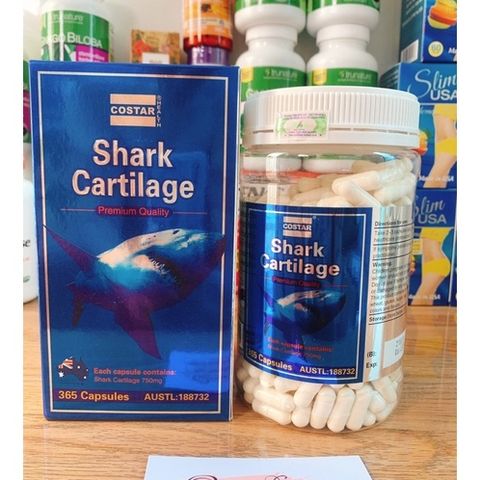 Viên Uống Sụn Cá Mập Costar Shark Cartilage 750mg - Hỗ Trợ Khớp và Sức Khỏe Xương - 365 Viên Nhập Khẩu Úc