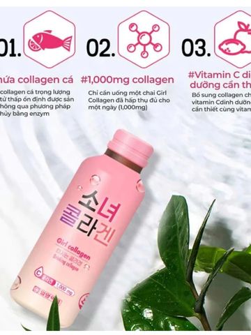 Nước Uống Collagen Girl Collagen Hàn Quốc - Hỗ Trợ Sáng Da, Chống Lão Hóa, Giảm Nhăn, Hộp 10 Chai 100ml