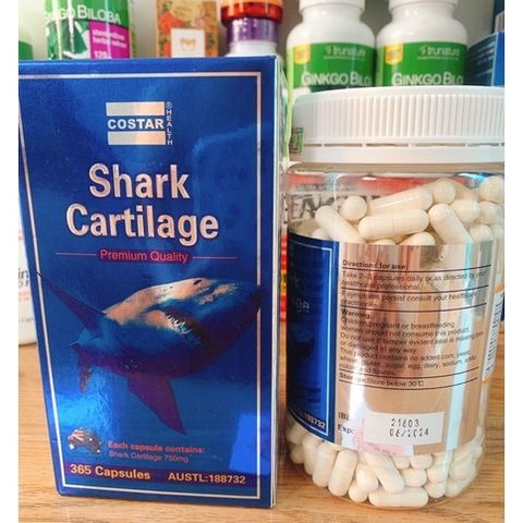 Viên Uống Sụn Cá Mập Costar Shark Cartilage 750mg - Hỗ Trợ Khớp và Sức Khỏe Xương - 365 Viên Nhập Khẩu Úc
