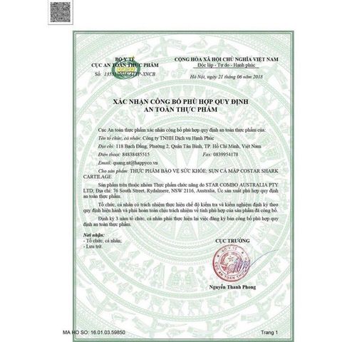 Viên Uống Sụn Cá Mập Costar Shark Cartilage 750mg - Hỗ Trợ Khớp và Sức Khỏe Xương - 365 Viên Nhập Khẩu Úc