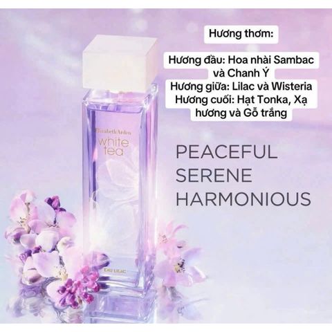 Nước hoa nữ Elizabeth Arden White Tea Eau Lilac EDT - Hương hoa nhẹ nhàng, thanh lịch, quyến rũ cho mùa hè
