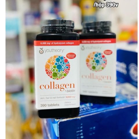 Collagen 390 viên collagen Youtheory Advanced Type 1,2&3