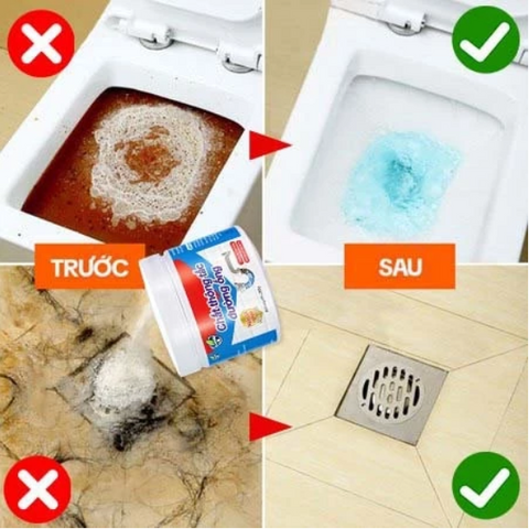 Bột Thông Tắc Cống - Bột Thông Cống Cực Mạnh , Thông Tắc Bồn Cầu, Bồn Rửa Bát, Đường Ống Nhanh Chóng, Hiệu Quả