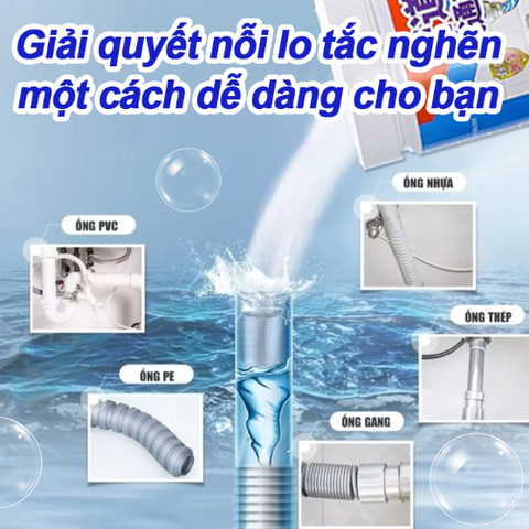 Bột Thông Tắc Cống - Bột Thông Cống Cực Mạnh , Thông Tắc Bồn Cầu, Bồn Rửa Bát, Đường Ống Nhanh Chóng, Hiệu Quả