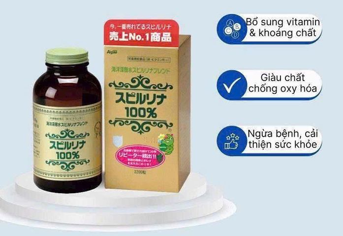 Tảo Xoắn Spirulina Nhật Bản 2200 Viên - Bổ Sung Dinh Dưỡng Tự Nhiên, Tăng Cường Sức Khỏe, Hỗ Trợ Miễn Dịch