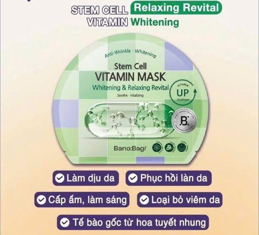 Set 10 Mặt Nạ Banobagi Thư Giãn & Làm Dịu Da Xanh Lá - Giảm Kích Ứng, Dưỡng Ẩm Chất Lượng 