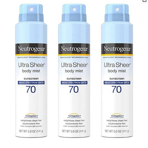 Xịt Chống Nắng Neutrogena Ultra Sheer SPF 70 - Kháng Nước và Chống Oxy Hóa, 141g, Bảo Vệ Da Tối Đa