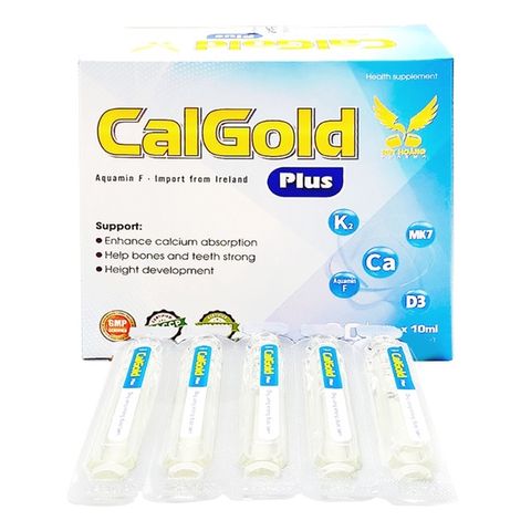 (Chính hãng) Bổ sung Vitamin K2D3, Canxi hữu cơ [TPBVSK Calgold Plus VÀNG] - H/20 ống