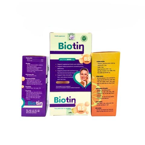 Combo Biotin 5000mcg+Vitamin C500 Nano Curcumin Hỗ Trợ Bổ Sung Vitamin, Tóc Chắc Khỏe, Tăng Đề Kháng – Mỗi HộpVitamin