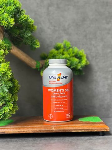 Vitamin tổng hợp One A Day 50+ cho phụ nữ - Hỗ trợ sức khỏe và xương chắc khỏe - Chai 300 viên, hàng Mỹ