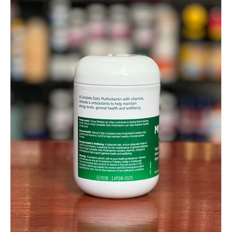 [Nhập khẩu chính ngạch] Vitamin tổng hợp Úc Nature's way complete daily multivitamin 200 viên 629725