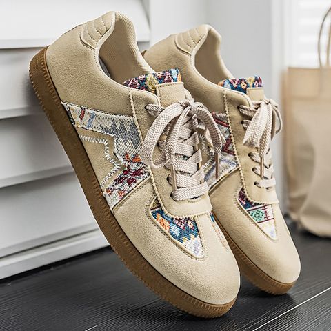 Giày Sneaker Nam Hoạ Tiết Thổ Cẩm Mã M685 Kết Hợp Da Lộn Phong Cách Hàn Quốc