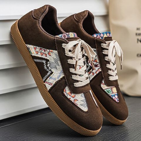 Giày Sneaker Nam Hoạ Tiết Thổ Cẩm Mã M685 Kết Hợp Da Lộn Phong Cách Hàn Quốc