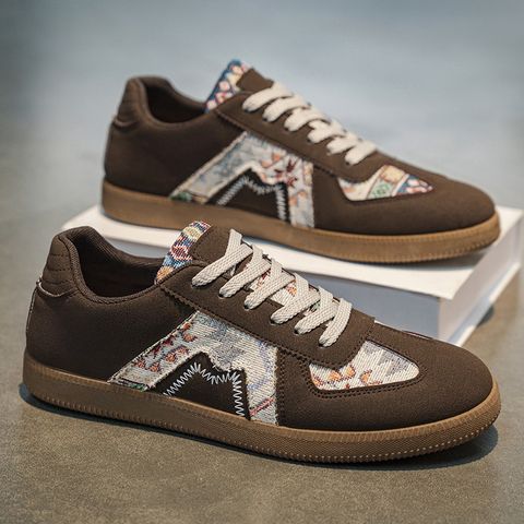 Giày Sneaker Nam Hoạ Tiết Thổ Cẩm Mã M685 Kết Hợp Da Lộn Phong Cách Hàn Quốc