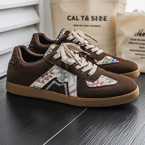 Giày Sneaker Nam Hoạ Tiết Thổ Cẩm Mã M685 Kết Hợp Da Lộn Phong Cách Hàn Quốc 630071