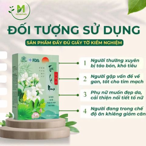 Trà Lá Nam Mộc Tâm Hỗ Trợ Giảm Cân, Tiêu Mỡ, Mát Gan, Thanh Lọc Cơ Thể, Tiêu Hóa Tốt, Đẹp Da (30 túi x 3gr)