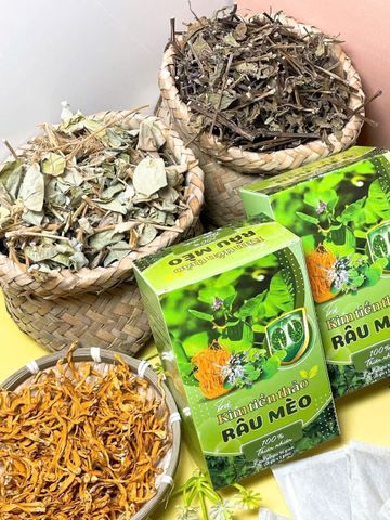 Trà Kim Tiền Thảo Râu Mèo Đông Trùng Hạ Thảo Mộc Tâm Hỗ Trợ Sỏi Thận- Viêm Tiết Niệu, giúp Thanh Nhiệt, Giải Độc, Cải Tiện Sức Khỏe Thận- hộp 30 túi x 3gr