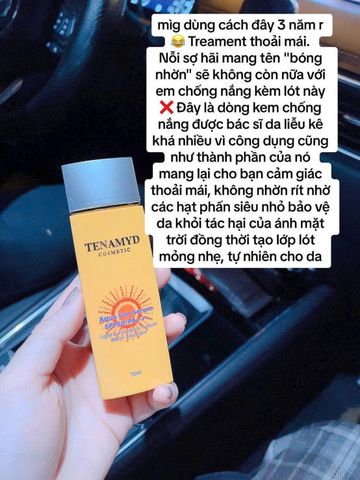 Kem chống nắng Tenamyd Aqua Sun Serum spf50/PA +++ 70ml Tự tin tỏa sáng dưới ánh nắng mặt trời 