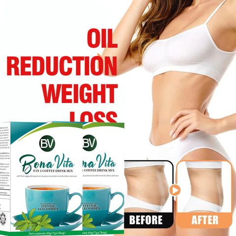 Cà phê nấm Kim Anh cafe sữa hoà tan 8 in 1Coffee hộp 7 gói/Slimming Coffee