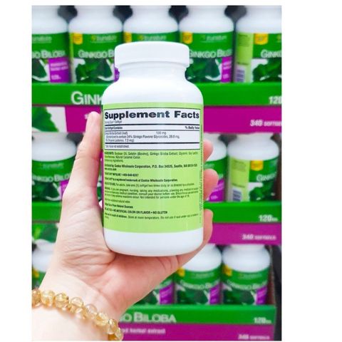 (Auth nhập khẩu) [Hàng Mỹ]date 228 Viên Uống Bổ Não Trunature Ginkgo Biloba 120mg 340 Viên