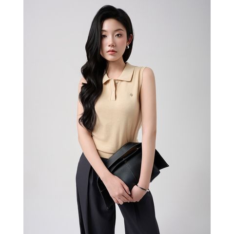 [LOHNT] Áo polo không tay nữ/ Polo shirt - sleeveless - LT007