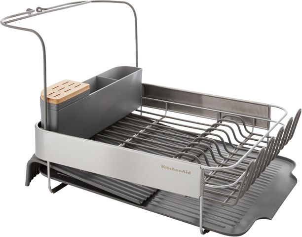 KitchenAid KEG896BXCGA – Kệ úp bát đĩa thông minh, khô ráo gọn gàng  - Kệ mở rộng linh hoạt – Kéo ra khi cần, gọn lại khi muốn tiết kiệm diện tích  - Thép không gỉ chống han, chống ố, sáng đẹp dài lâu