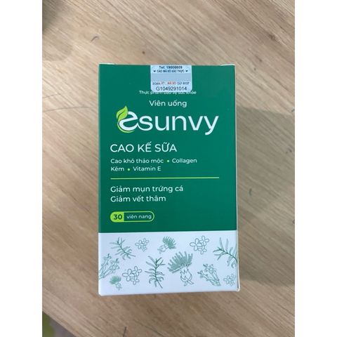 Viên Uống Ngừa Mụn ESUNVY, thảoo dượcc mát gan hộp 30 viên nang