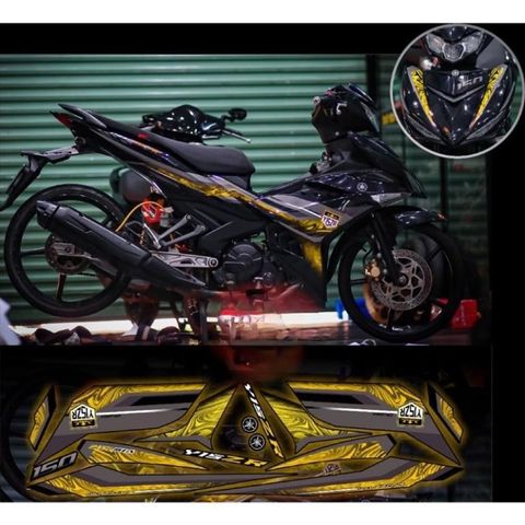 Tem rời exciter 150 mẫu Y15ZR full đen phối đủ màu