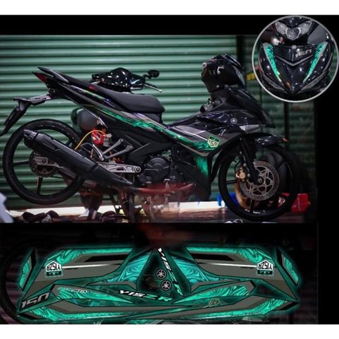 Tem rời exciter 150 mẫu Y15ZR full đen phối đủ màu