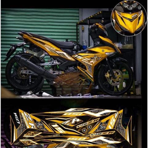 Tem rời exciter 150 Y15Zr phối nhiều màu xe