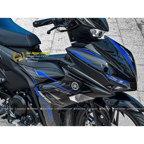 TEM RỜI RC ĐEN XANH DÁN XE EX155 VVA ĐEN BÓNG-ĐEN NHÁM-ĐEN VÀNG ĐỒNG QDC