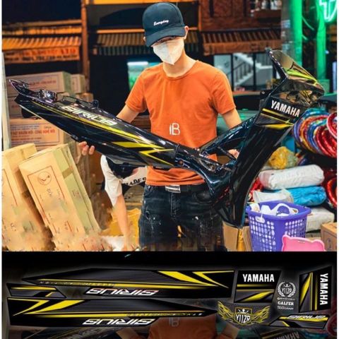 Tem sirius áo đen mẫu zin, chuẩn màu