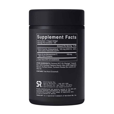 Viên Uống Vitamin D3 + K2 USA - Hỗ Trợ Sức Khỏe Xương, Tăng Cường Miễn Dịch và Tim Mạch, Dinh Dưỡng Thiết Yếu Hàng Ngày - Có Mã QR Chính Hãng