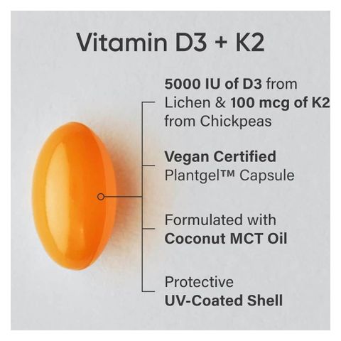 Viên Uống Vitamin D3 + K2 USA - Hỗ Trợ Sức Khỏe Xương, Tăng Cường Miễn Dịch và Tim Mạch, Dinh Dưỡng Thiết Yếu Hàng Ngày - Có Mã QR Chính Hãng