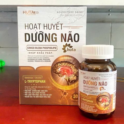 Hoạt huyết dưỡng não HuTa hỗ trợ ngủ ngon,tăng cường trí nhớ(Chai 30 viên)