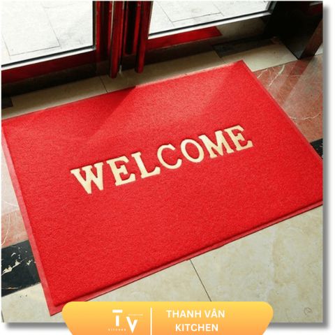 Thảm Nhựa Welcome Chào Mừng - Thảm Trang Trí Nhà Cửa Độc Đáo Cho Không Gian Bếp Thêm Sang Trọng (TV68-1)