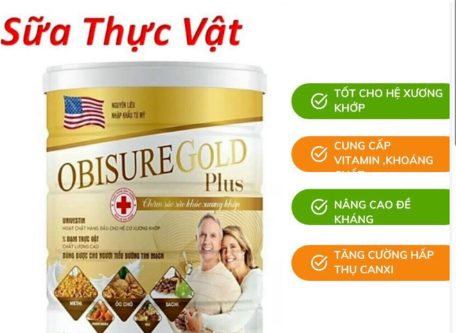 Sữa hạt xương khớp Obisure Gold Plus giúp nuôi dưỡng và bảo vệ sụn khớp xương khớp vận động linh hoạt