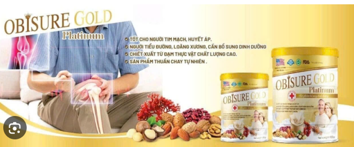 Sữa hạt xương khớp Obisure Gold Plus giúp nuôi dưỡng và bảo vệ sụn khớp xương khớp vận động linh hoạt