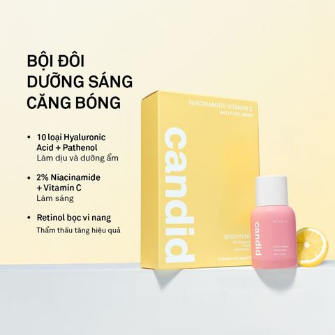 Mặt Nạ CANDID Cẩp Ẩm, Phục Hồi Da Candid Hyaluronic B5 Water Gel Mask